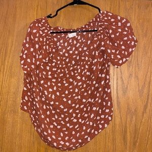 Rewind- kids off the shoulder floral shirt